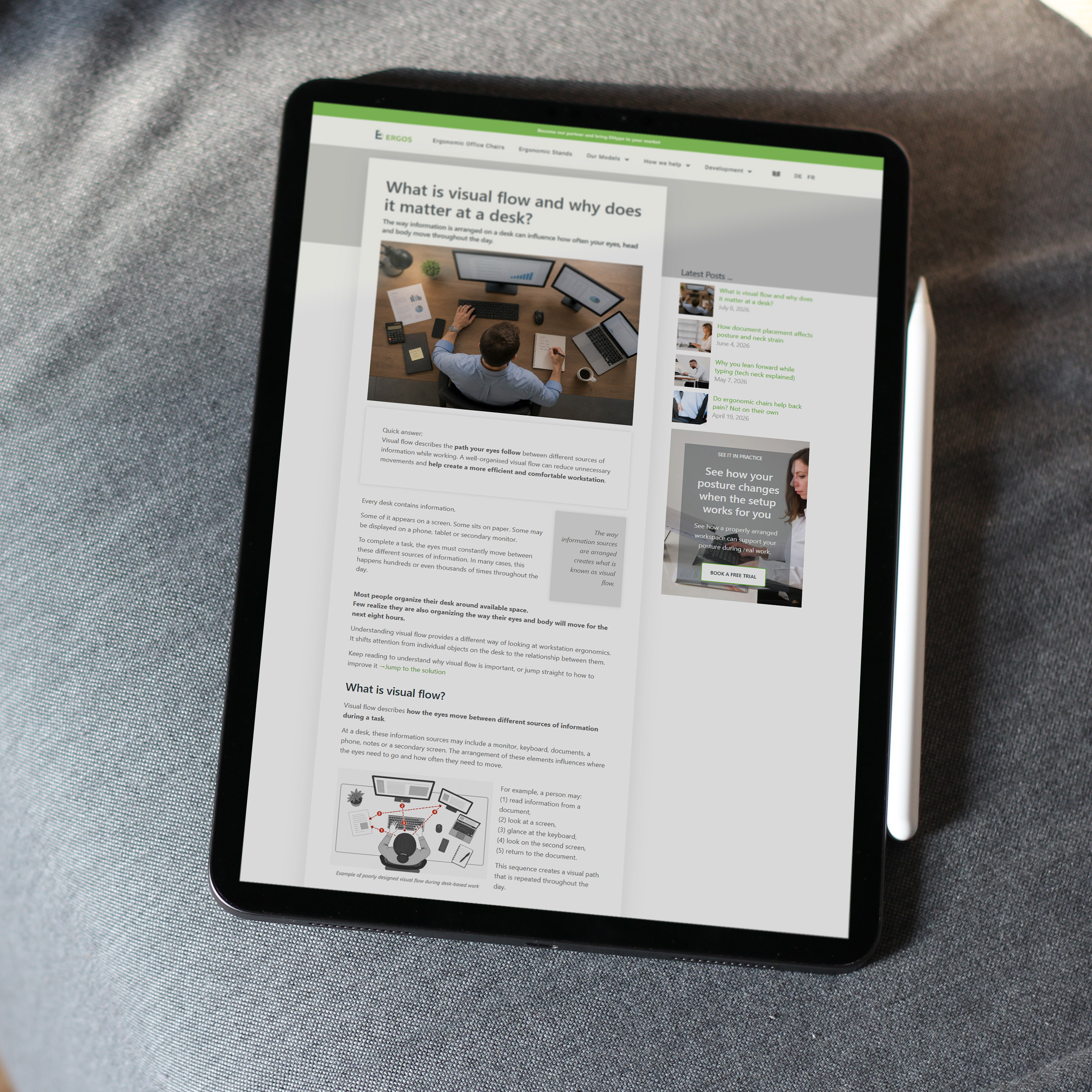 Blog članek na spletni strani Ergonomske rešitve